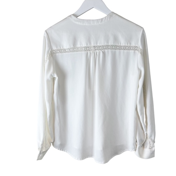 Anne Fontaine Romanella White Blouse Top Size 40 Flawed - Picture 6 of 10